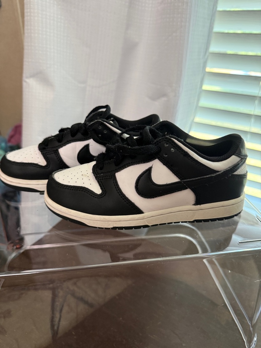 Nike Kids Black & White Low-Top Athletic Shoes